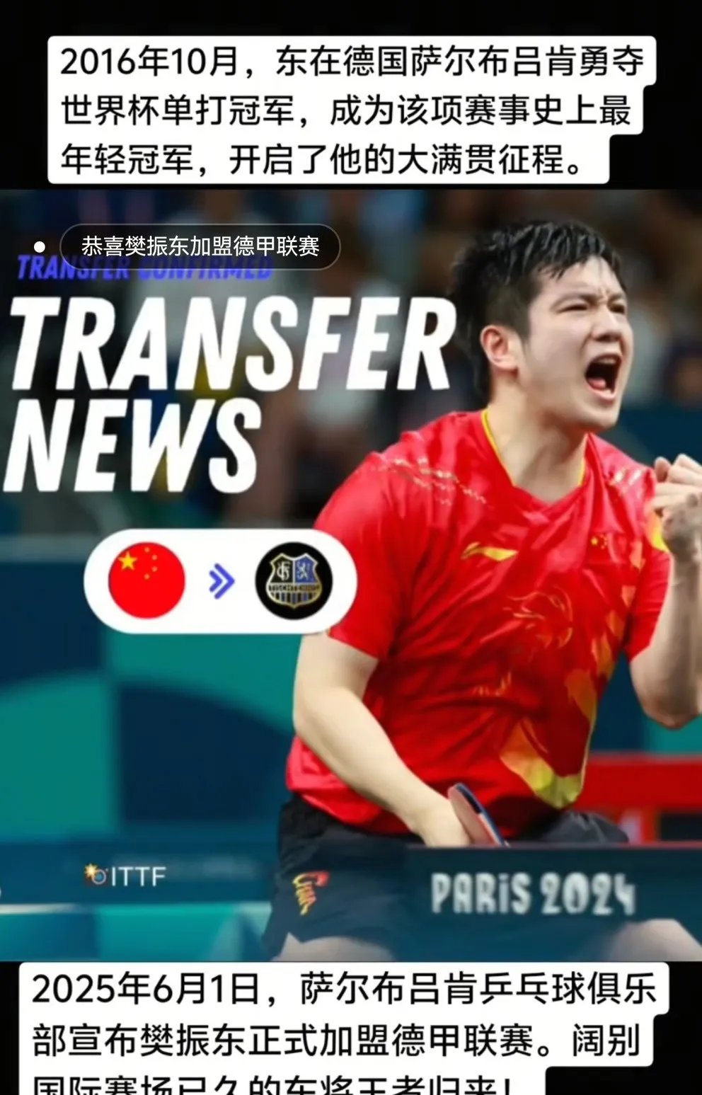 奥地利乒乓球队爆冷日本乒乓球队，樊振东绝境逆转的简单介绍