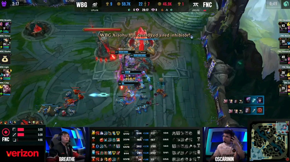 WBG完胜FNC，Ming制霸全场