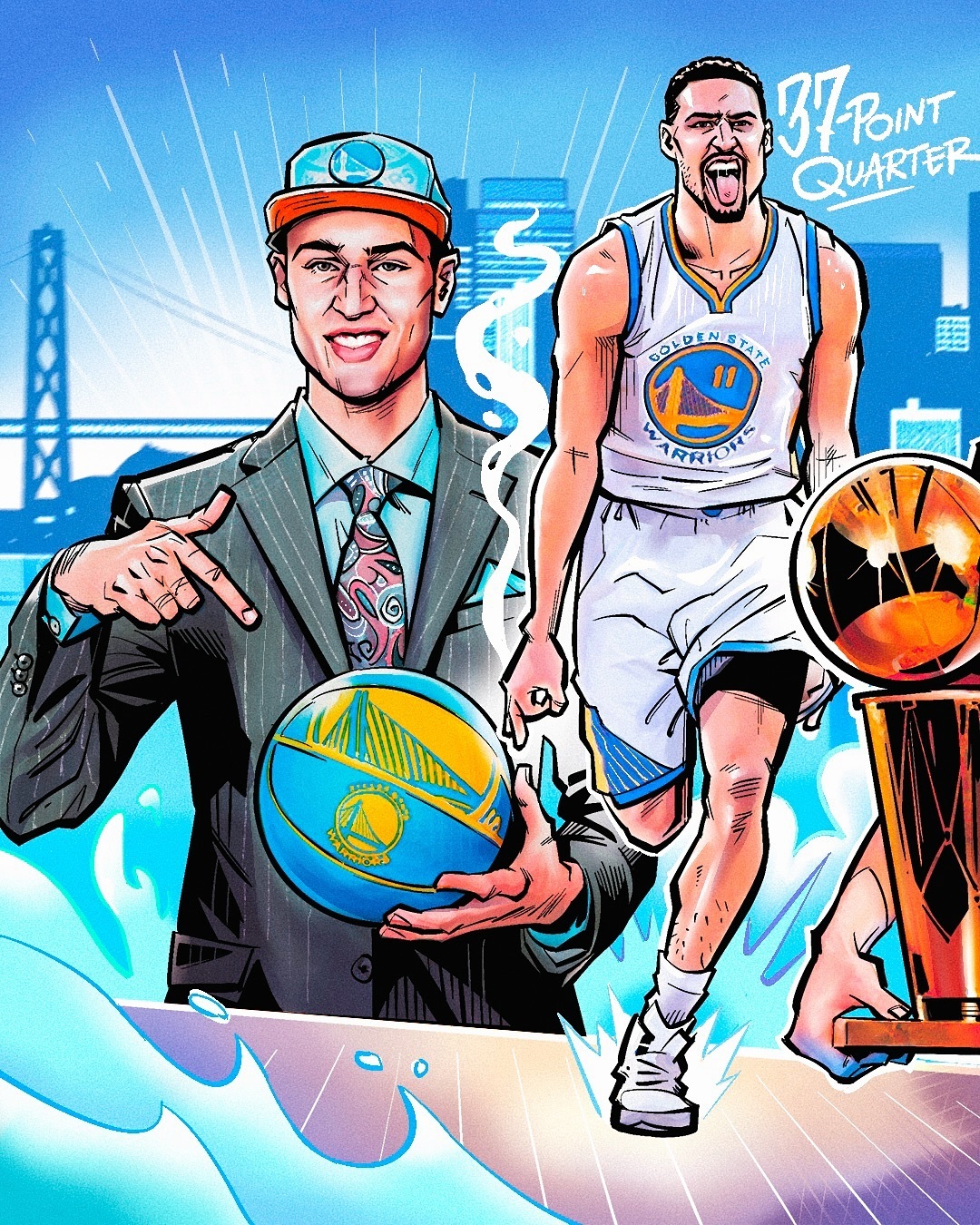 猛龙强势巴西男篮，克莱完成帽子戏法